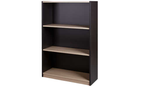 10013-0102 Commercial Bookcase 3 Tier 1200h x 800w x 300d Washed Maple Carbon